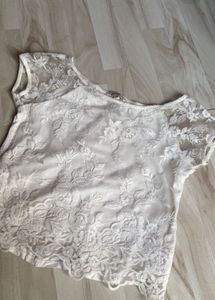 Elegant White Lace Top