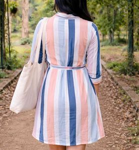 Striped Collared Dress