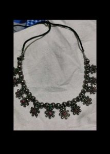 Elegant Oxidized Silver Necklace navratri