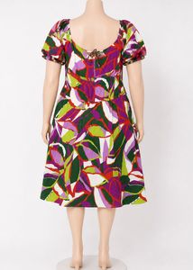 Women Printed Tie-Up Neck Dress | Size : XL