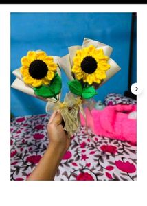 Crocheted Sunflower Bouquet
