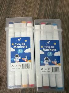 Twin-Tip Markers - 12 Colors set of 2