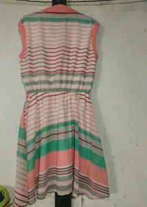 Striped Button-Down Dress