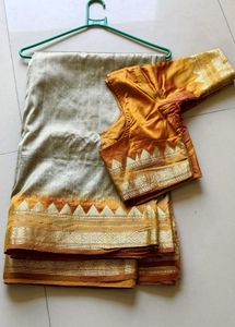 Elegant Silk Saree with Blouse