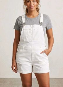 Jealous 21 White Dungarees Size Large