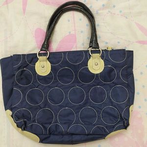 Navy Blue Contrast Handbag