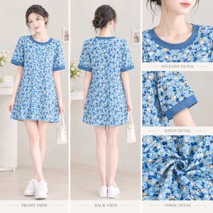 Cute Floral Print Mini Dress