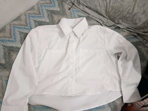 Classic White Cropped Shirt