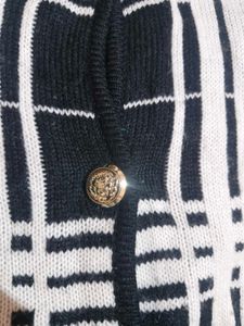 Chic Plaid Knit Sweater Jacket