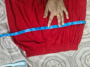 Red Satin legging for women in 30-32 waist