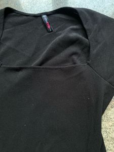 Newme Black Long Sleeve Bodysuit