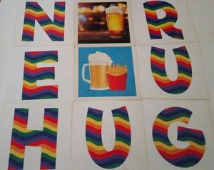 Retro Beer &amp; Fries Wall Art
