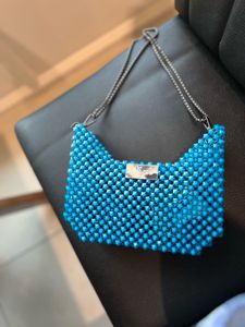Beaded Blue Handbag