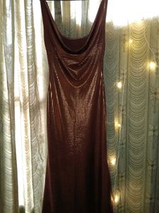 Dark Brown Backless Maxi Dress 15oo