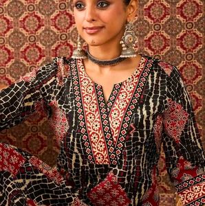 Navratri Indo Era Cotton Printed Kurta set