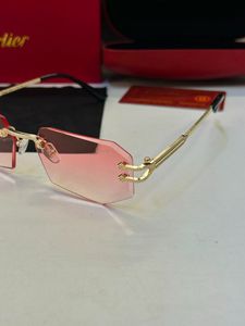 Cartier Rimless Pink Gradient Sunglasses