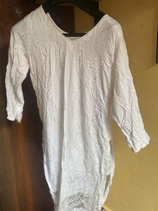 Embroidered Kurta with soft printed duptta
