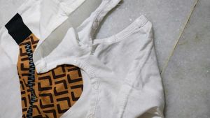 Designer White Kurta with Fendi Print Detail