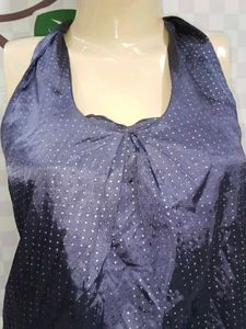 (700)Navy Polka Dot Mini Dress