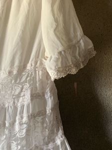 Sheer Lace Trimmed White Shirt