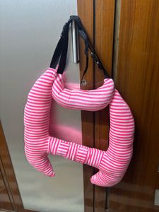 Cute Pink Striped Baby Carrier