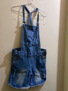 Denim Overalls Shorts