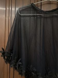 Elegant Black Embellished Dupatta