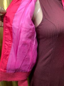 Stylish Pink Bomber Jacket