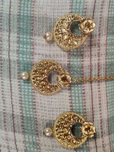Gold-tone Indian Jewelry Set