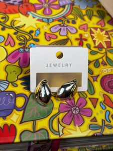 Two-Tone Gold &amp; Silver Chunky Teardrop Statement