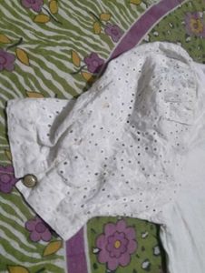White Puff Sleeve Top