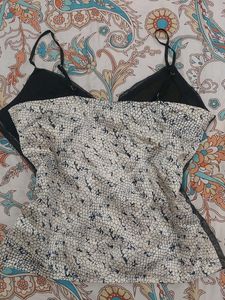 Sheer Lace Trim Top