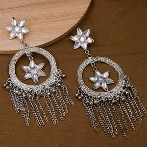 STAR DROP EARRINGS (FREE RING)