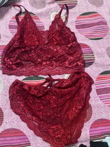Lace Bralette and Panty Set