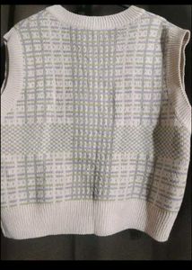 V-Neck Argyle Knit Sweater Vest set