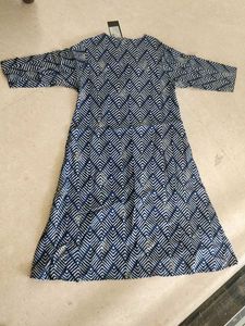 Stylish Blue Geometric Print Kurta