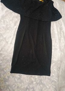 Sparkly Black One-Shoulder  Dress