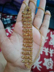 Elegant Gold Tone Statement Necklace