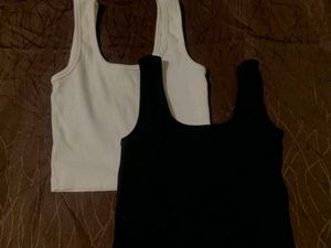 Basic Black & White Tank Tops Set