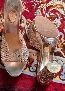 Sparkly Rose Gold Heels - Size 6