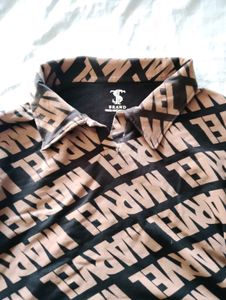 Marvel All-Over Print Cropped Collared Shirt