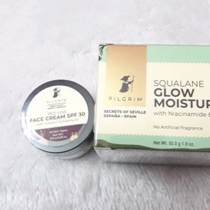 Pilgrim Squalane Glow Moisturizer And Face Cream