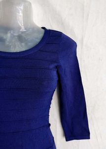 Elegant Royal Blue Bandage Dress