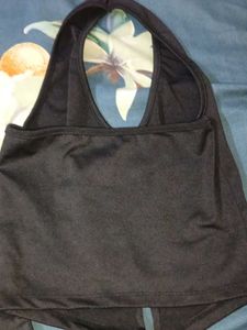 Black V-Neck Top