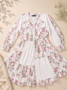 Floral Print Button-Up Midi Dress