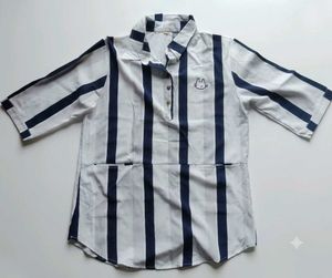 Cute Striped Oversized Shirt