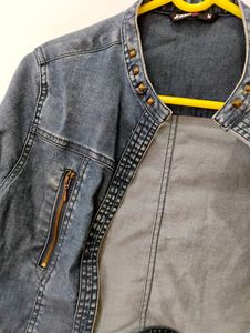 Denim Cropped Jacket