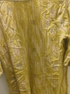 Yellow Printed Kurta