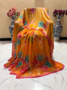 new Floral Print Saree