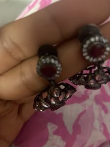 Maroon Earrings